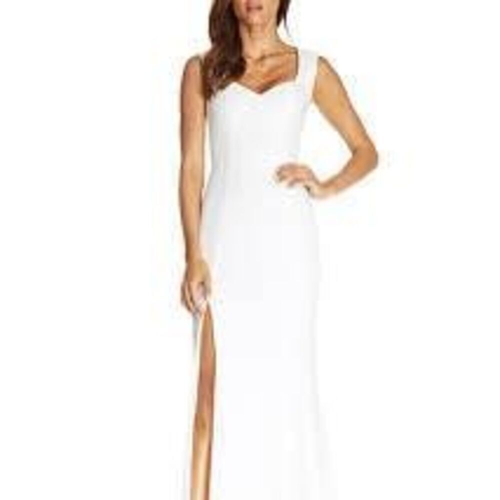 Dress The Population Size L Monroe Sweetheart Neck Formal Dress High Leg Slit